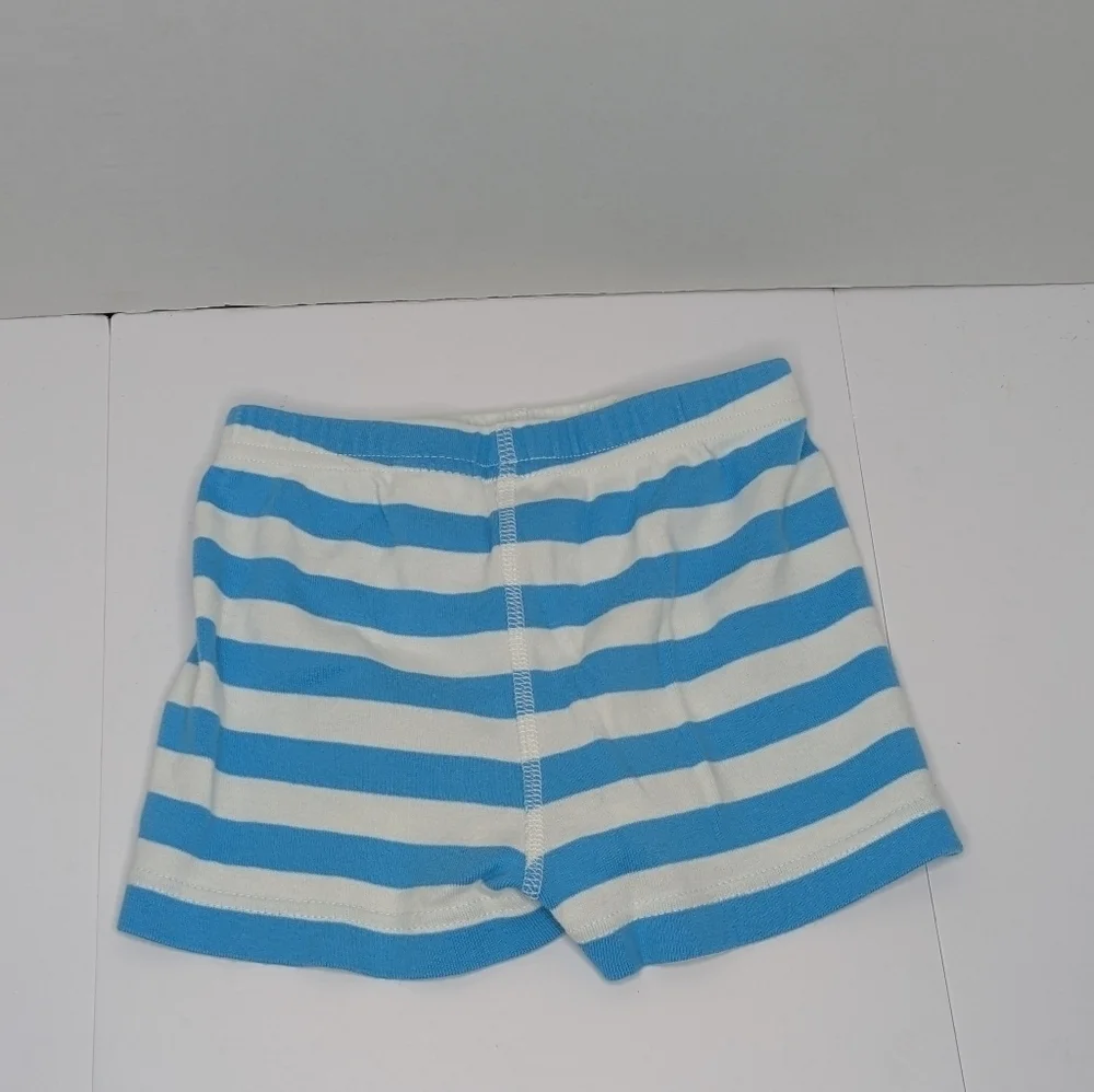 Hanna Anderson Flower Stripe Short PJ Pajama Set 100 4